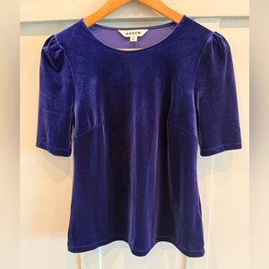 Boden Purple Velvet Top | Women’s Size 6 | Luxe Evening Top
